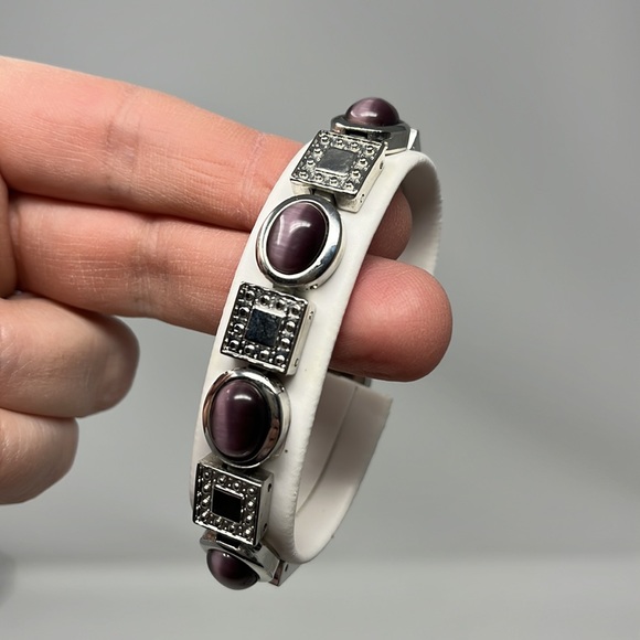 ANRIYA MILAN PURPLE OPAL COLLECTION WATCH BRACELET EARRINGS NECKLACE - Picture 5 of 12